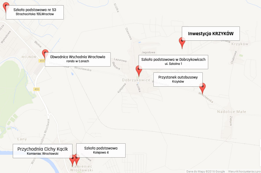 krzykow mapka